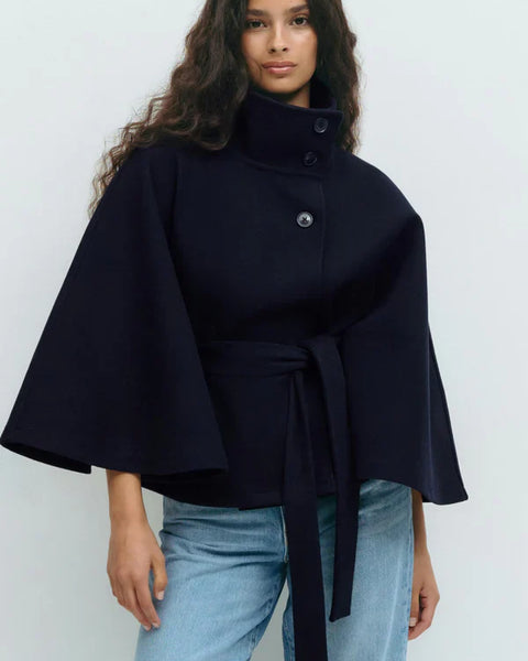 Celeste Belted Cape Jacket