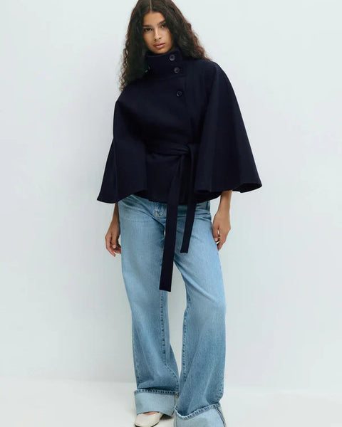 Celeste Belted Cape Jacket