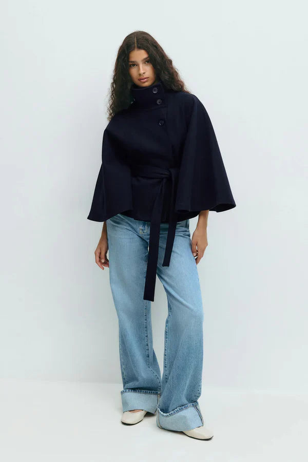 Celeste Belted Cape Jacket
