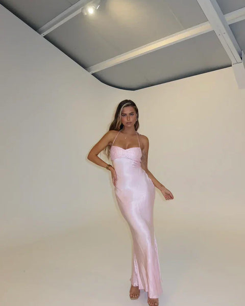 Valentina Satin Maxi Dress