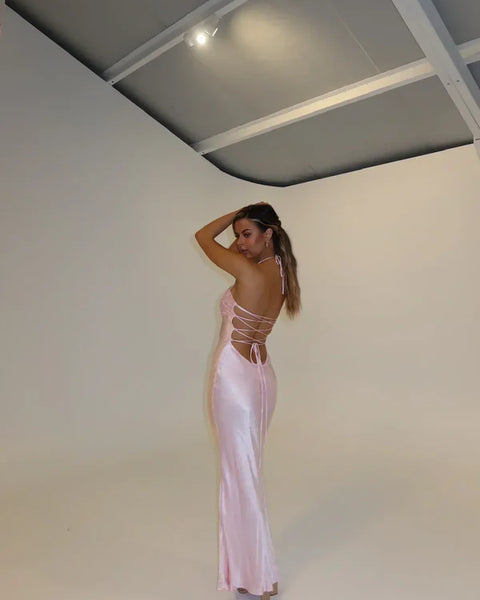 Valentina Satin Maxi Dress