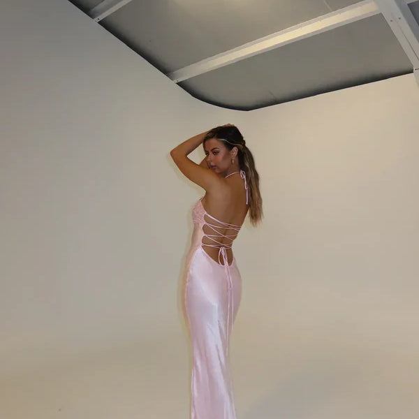 Valentina Satin Maxi Dress