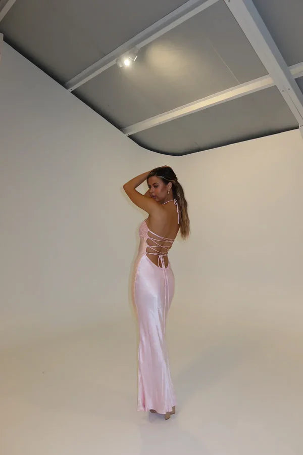 Valentina Satin Maxi Dress