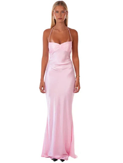 Valentina Satin Maxi Dress