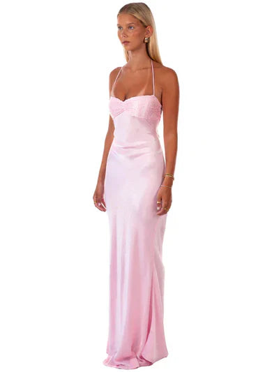 Valentina Satin Maxi Dress