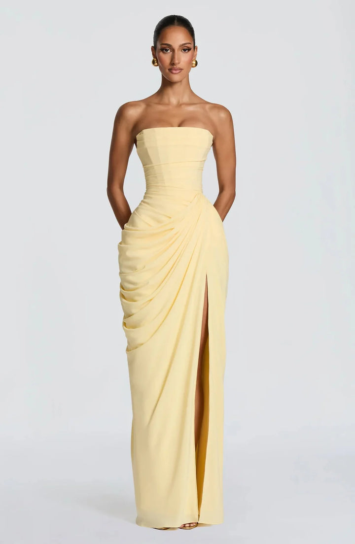 Lemon Goddess Maxi Dress
