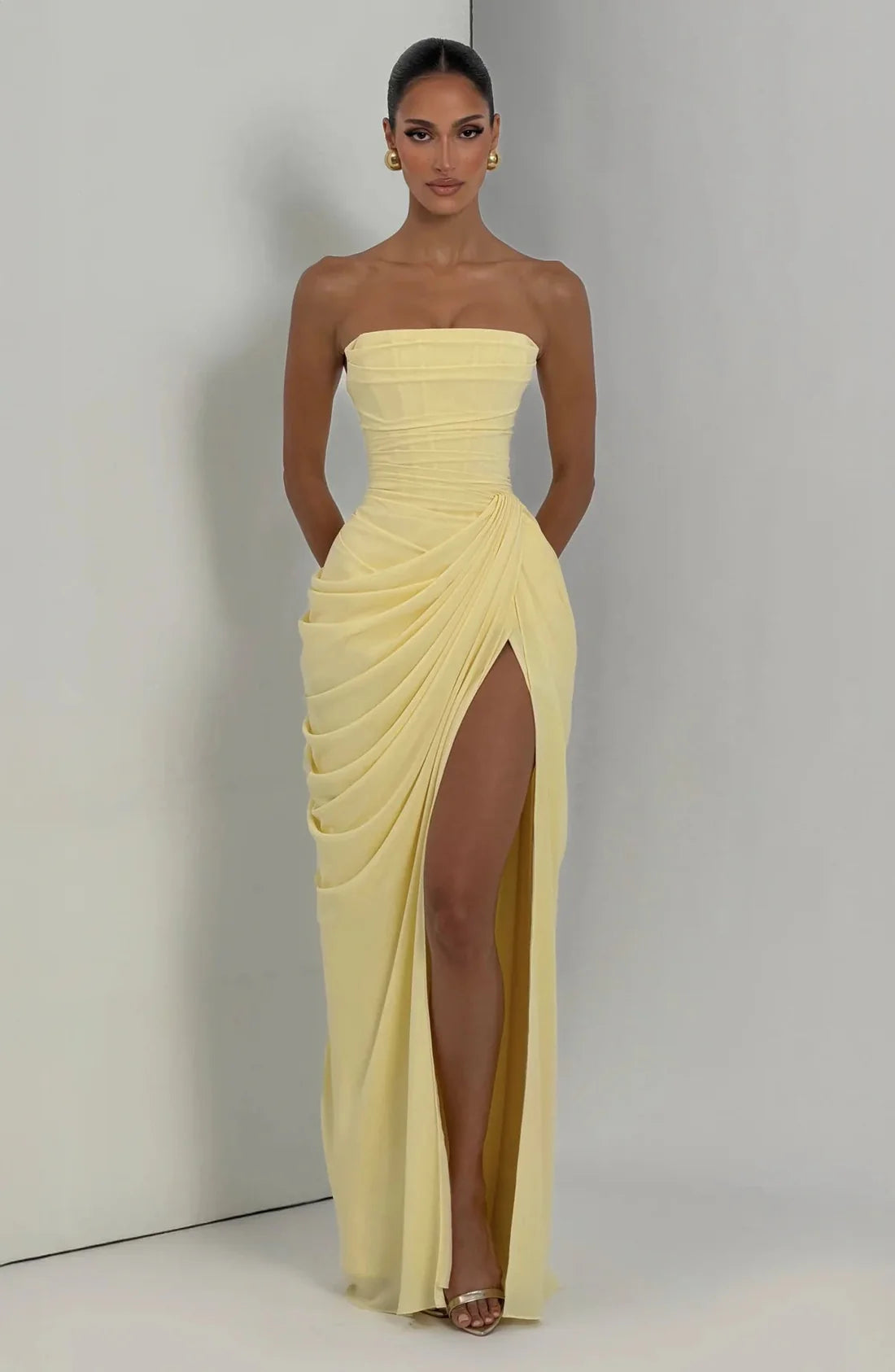 Lemon Goddess Maxi Dress