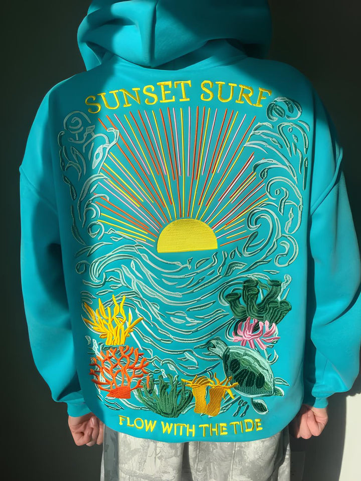 Sunset Tide Oversized Hoodie