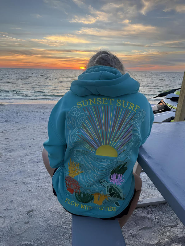 Sunset Tide Oversized Hoodie