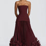 Floral Hem Evening Dress